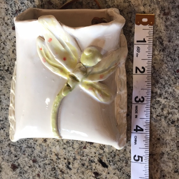 PAIR Ceramic Dragonfly Wall Pockets - Picture 6 of 9